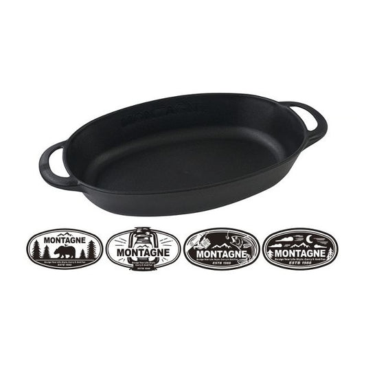 Plastic Skillet Plate - Oval, 4.61 x 8.23 x 1.3 in