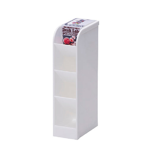 Daiso DeskLabo Tower Pencil Stand White FrontPackage