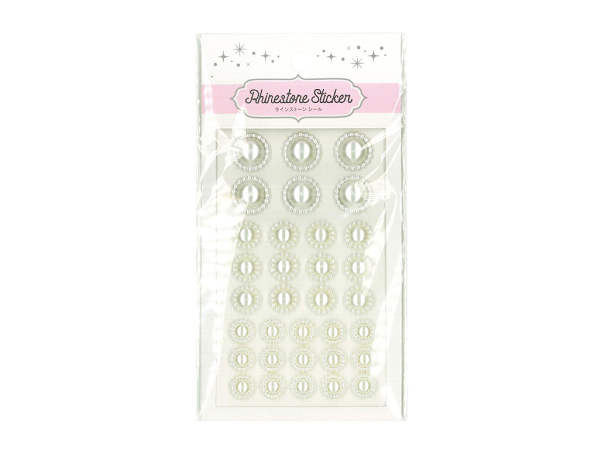 Daiso Rhinestone Sticker Design Pearl White LSS-126 FrontPackage