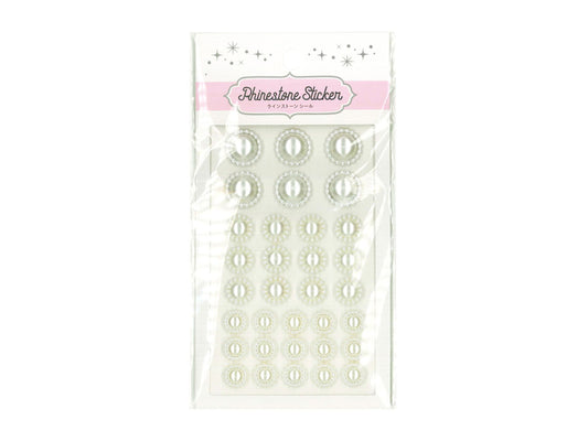 Daiso Rhinestone Sticker Design Pearl White LSS-126 FrontPackage