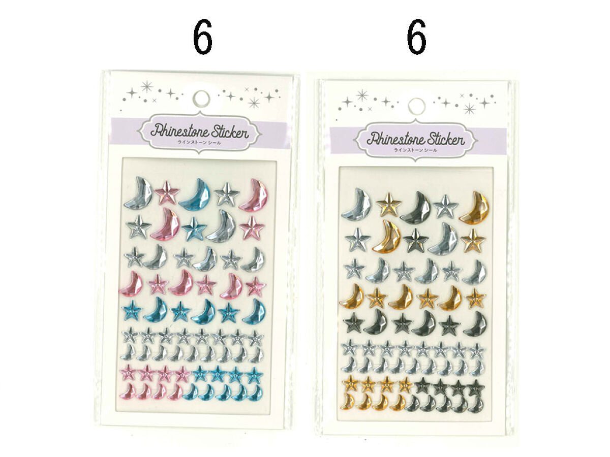 Daiso Rhinestone Stickers - Moon & Star LSS-133 FrontPackage