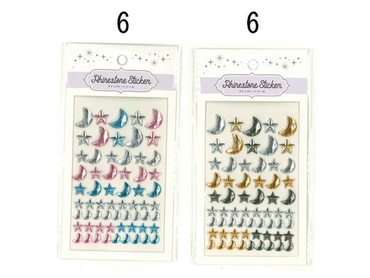 Daiso Rhinestone Stickers - Moon & Star LSS-133 FrontPackage