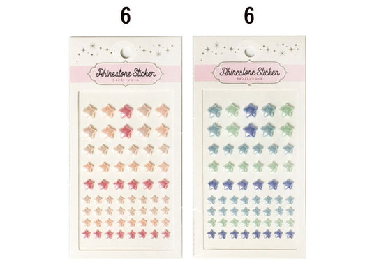Daiso Rhinestone Sticker Pearl Color Star LSS-137 FrontPackage