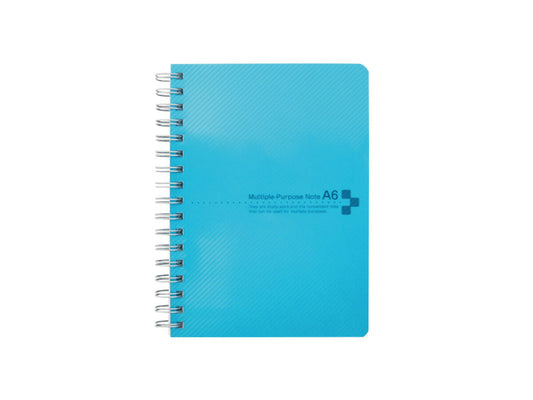 Daiso Color cover notebook A6 blue A ruled line 60 sheets FrontPackage