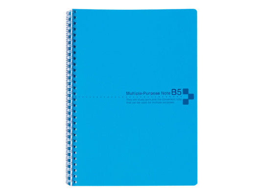 Daiso Color cover notebook B5 blue A ruled line 40 sheets FrontPackage