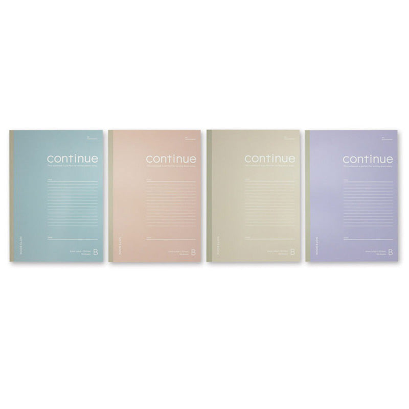 semi B5 notebook - B ruled line 50 sheets Smoky color - – DAISO