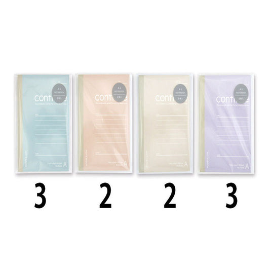 Daiso A6notebook -A ruled line 40sheets Smoky color- FrontPackage