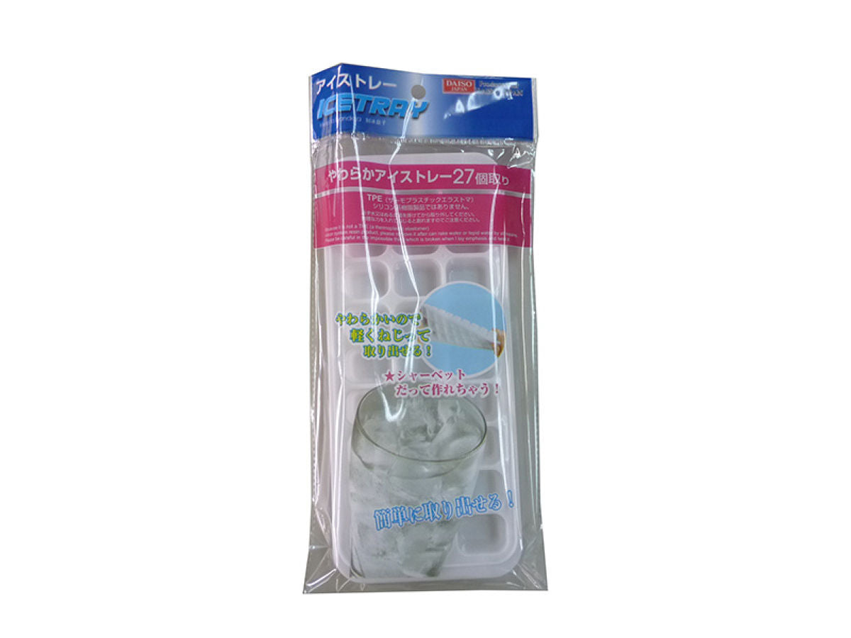 Daiso Soft plastic ice tray  27 cubes FrontPackage