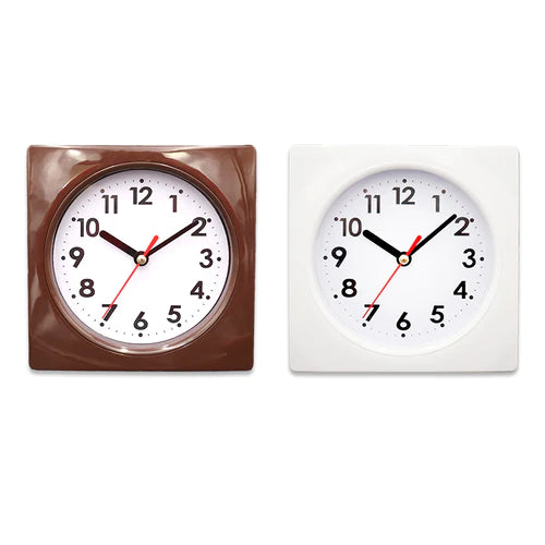 Wall Clock - Brown/Ivory, d5.96 x 1.43 in