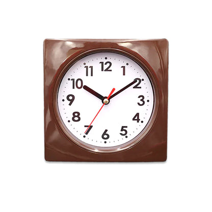 Wall Clock - Brown/Ivory, d5.96 x 1.43 in