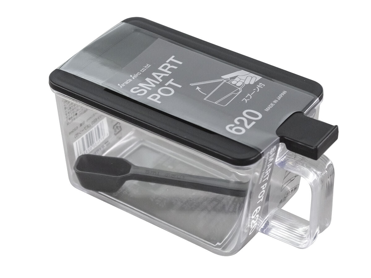 Daiso Smart pot 620 black (with spoon) FrontPackage