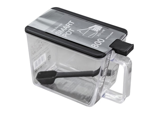 Daiso Smart pot 800 black (with spoon) FrontPackage