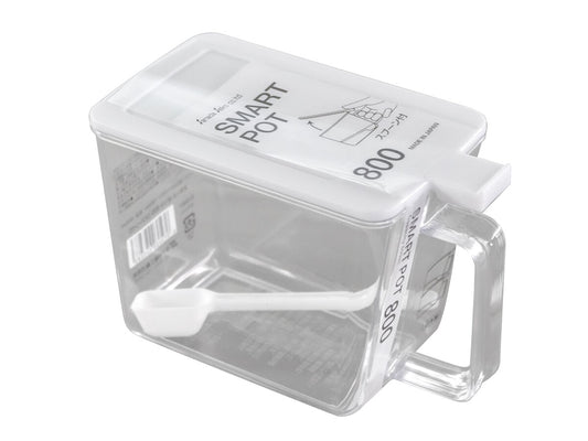 Daiso Smart pot 800 white (with spoon) FrontPackage