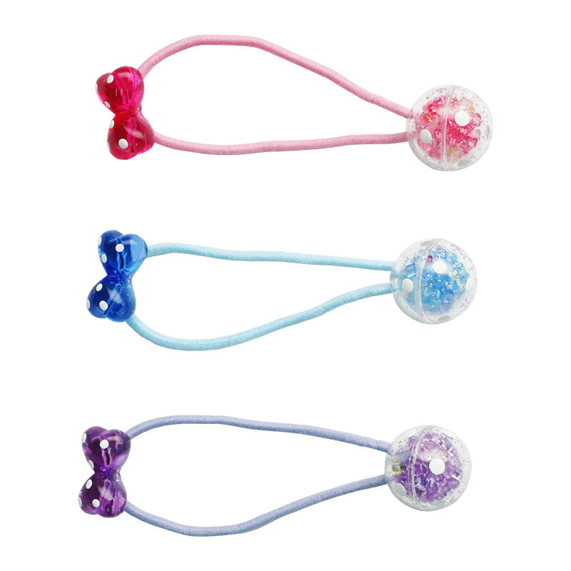 Daiso Kids Ponytail Holder 1P Pellet Ribbon FrontPackage