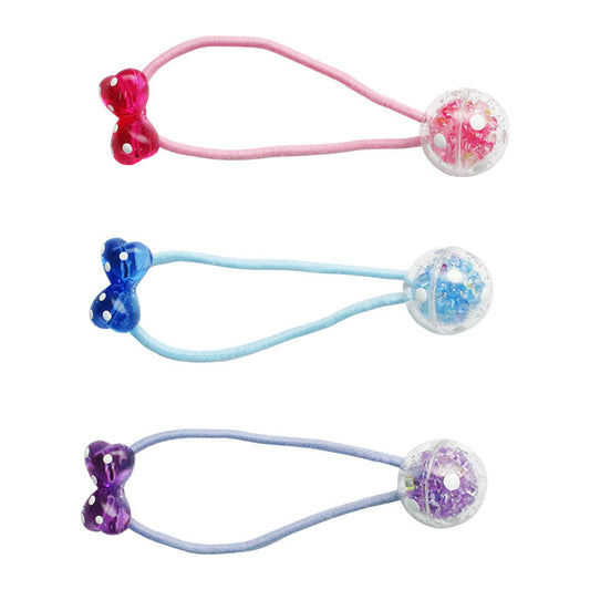 Daiso Kids Ponytail Holder 1P Pellet Ribbon FrontPackage