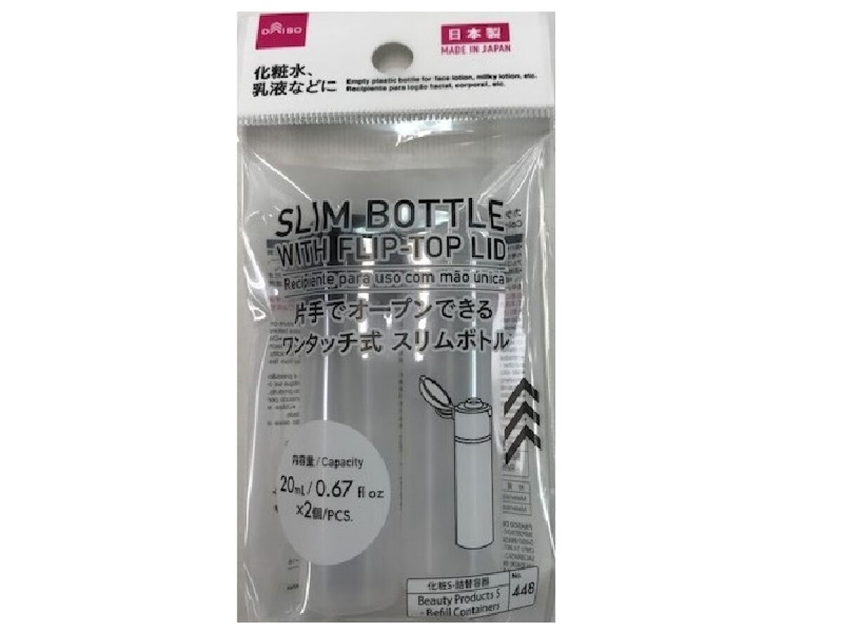 Daiso Color Easy Open Slim Bottle -2 pcs.- FrontPackage