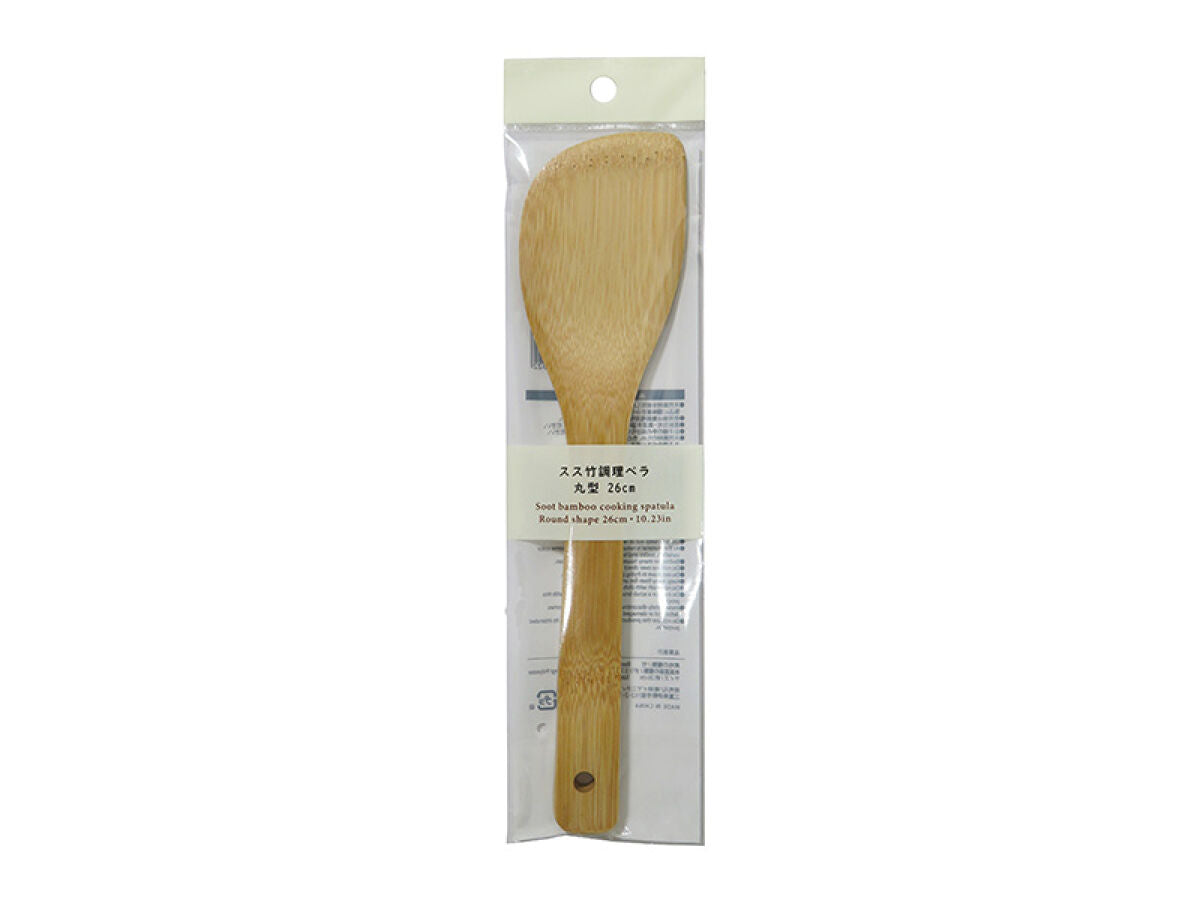Daiso Soot Bamboo Cooking Spatula - Round Shape- FrontPackage