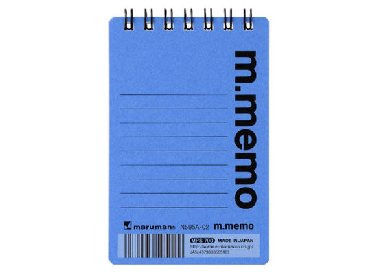 Daiso A7 m.memo 6mm-ruled blue FrontPackage