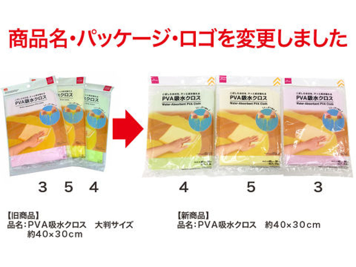 Daiso Water-Absorbent PVA Cloth FrontPackage
