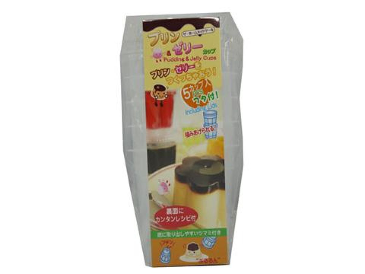 Daiso Pudding Jelly cup 5p with cover FrontPackage
