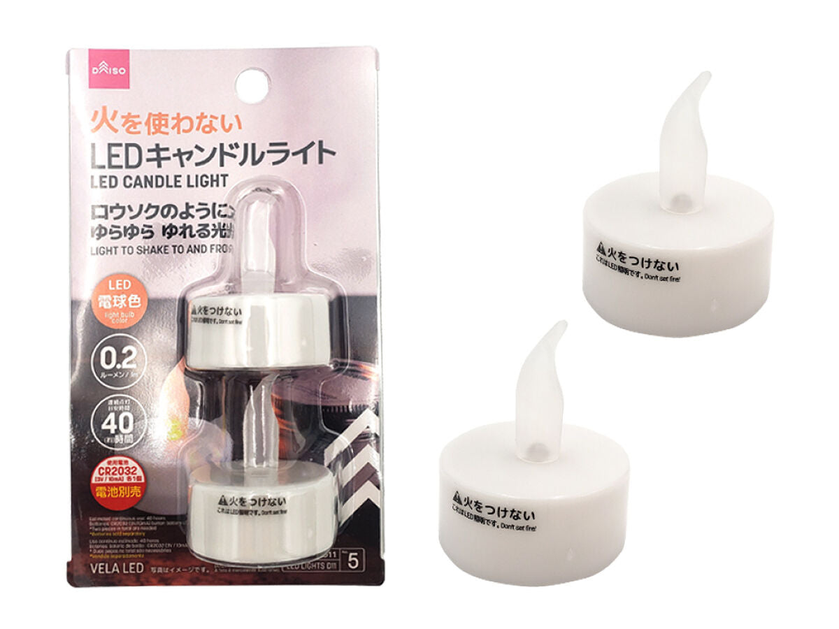 Daiso LED Candle Light 2P FrontPackage