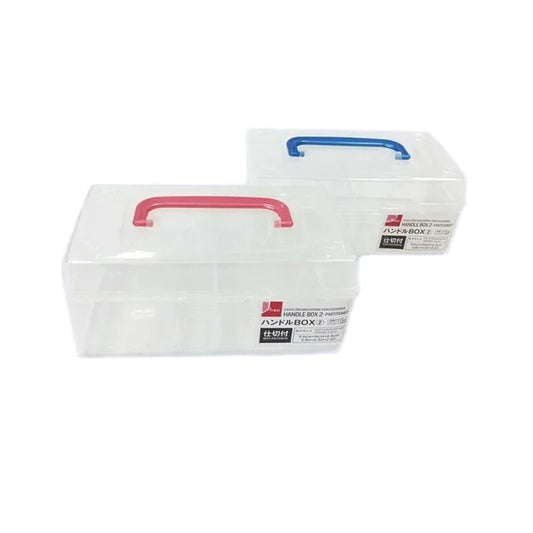 Storage Box With Handle and Partition, 3.8 x 6.3 x h2.6 in