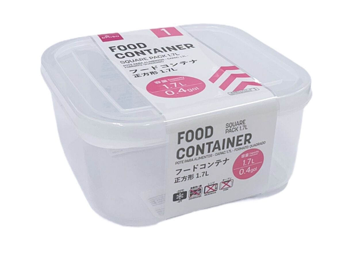 Daiso Food Container -Square Pack 1- FrontPackage
