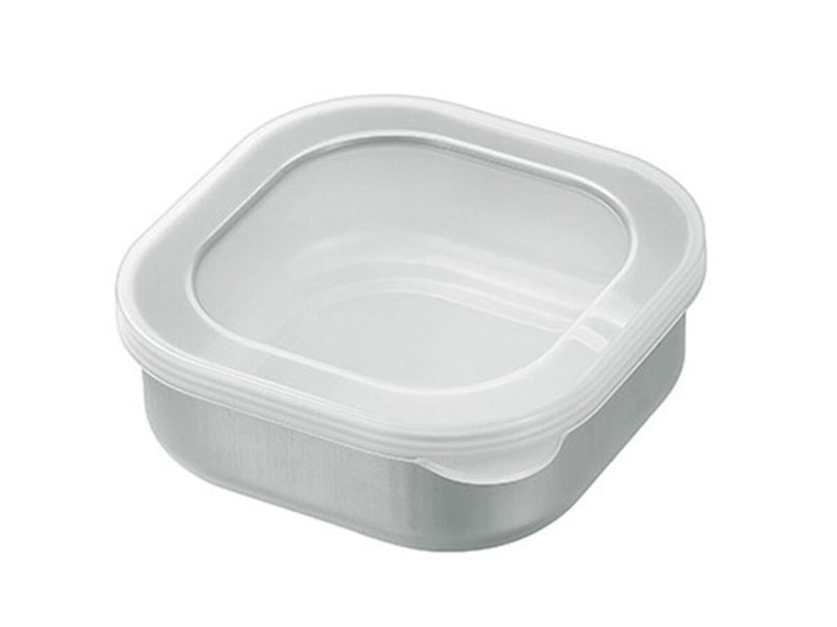 Daiso Stainless steel square container with lid FrontPackage