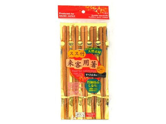 Daiso Coated Bamboo Chopsticks 5 pairs FrontPackage