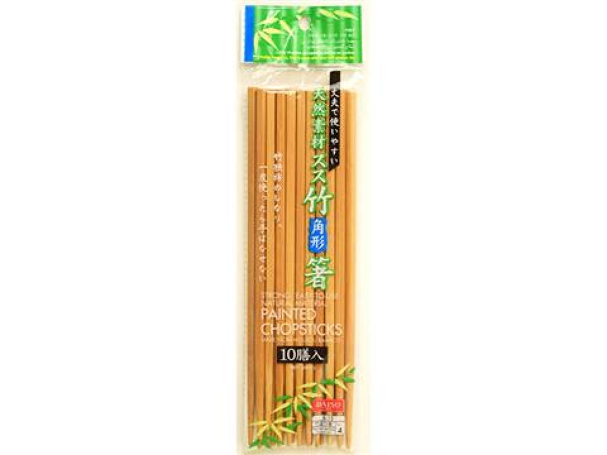 Daiso Coated Bamboo Chopsticks Square 10 pairs FrontPackage