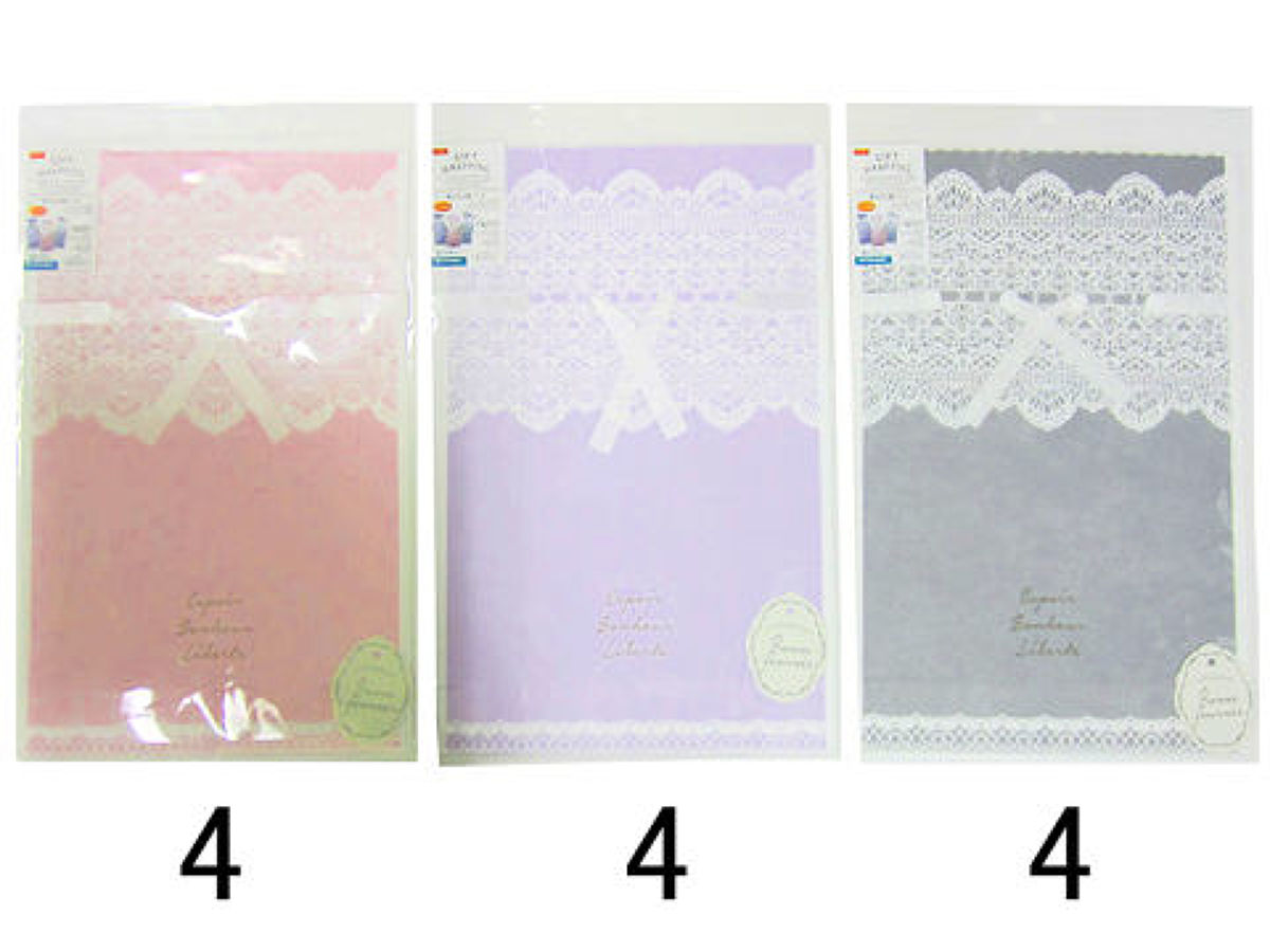 Daiso Drawstring Plastic Bag With Bottom Gusset -Lace- FrontPackage