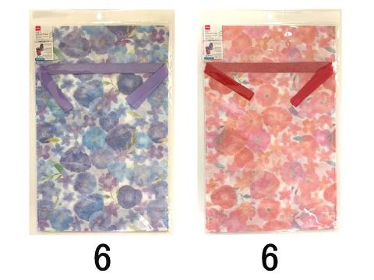 Daiso Drawstring Non Woven Fabric Bag -Flower- FrontPackage