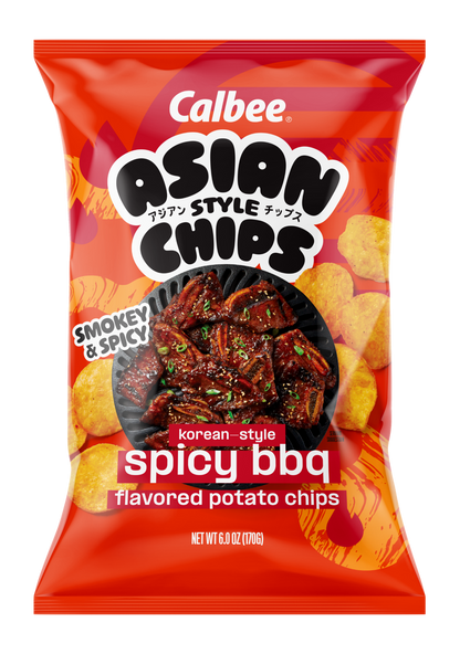 Calbee Asian Style Chips Spicy BBQ Front Package