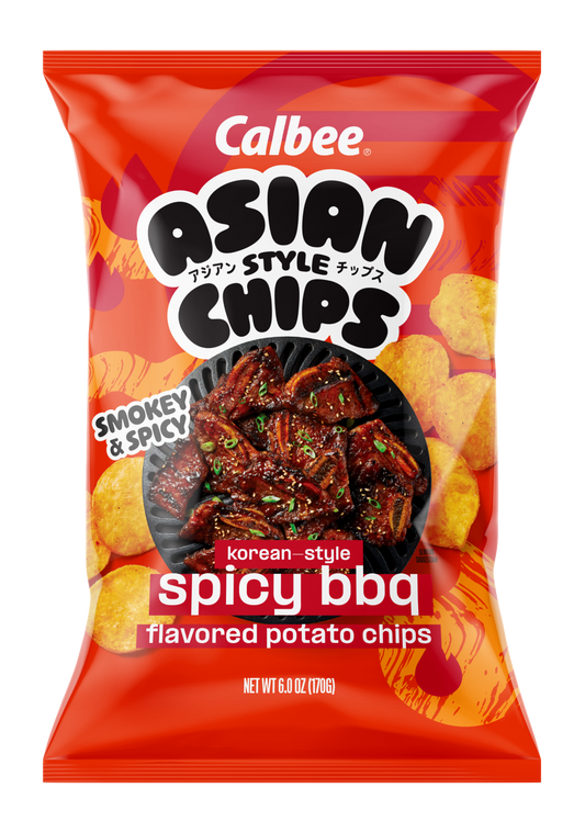 Calbee Asian Style Chips Spicy BBQ Front Package