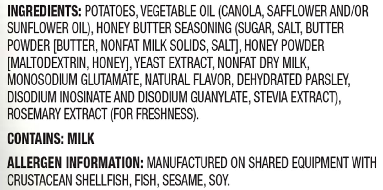 Calbee Potato Chips Honey Butter 
