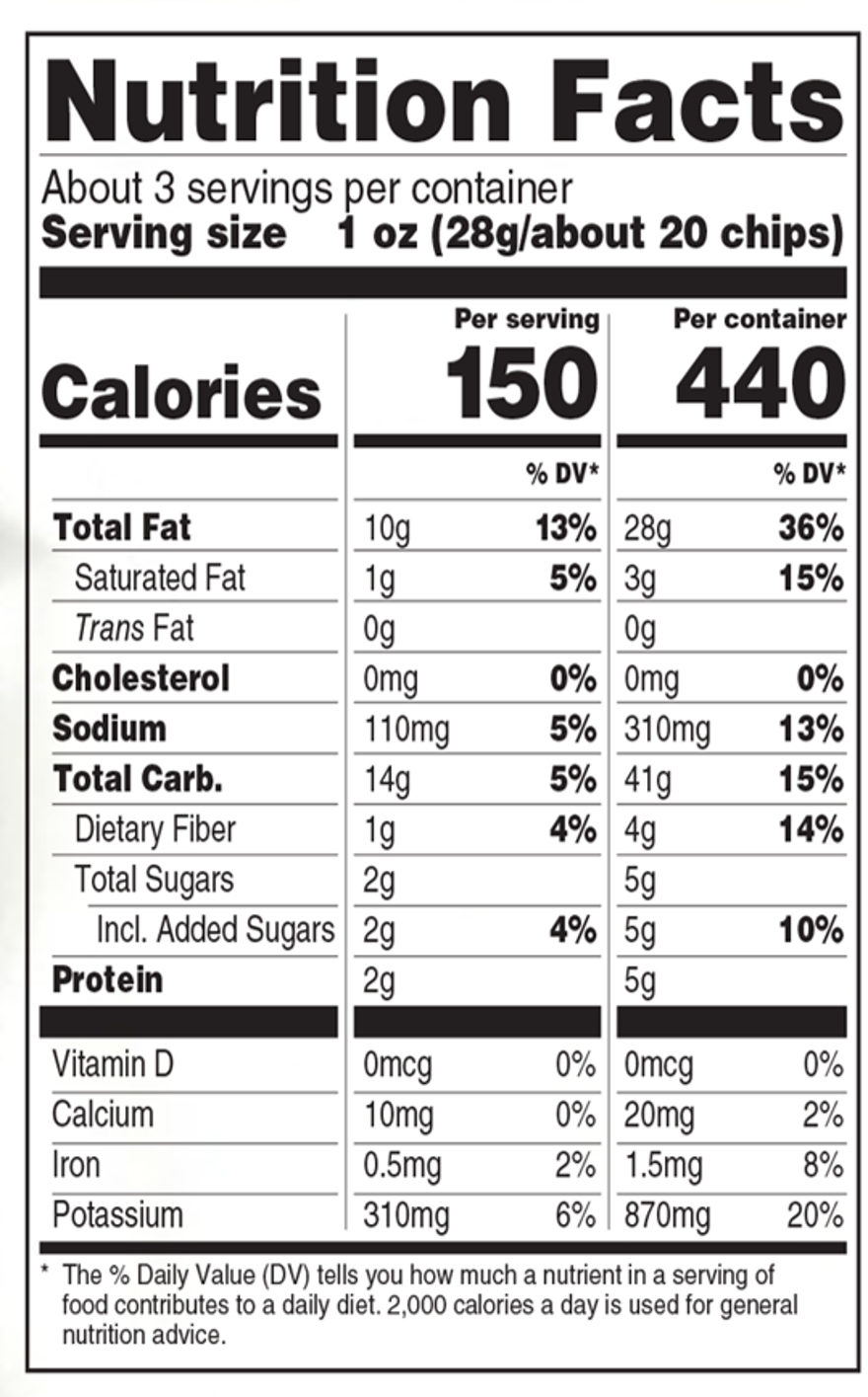 Calbee Potato Chips Honey Butter  NutritionFacts