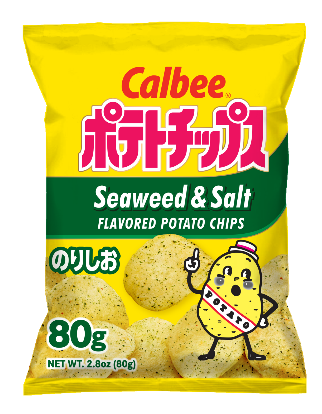Calbee Potato Chips Seaweed & Salt Front package