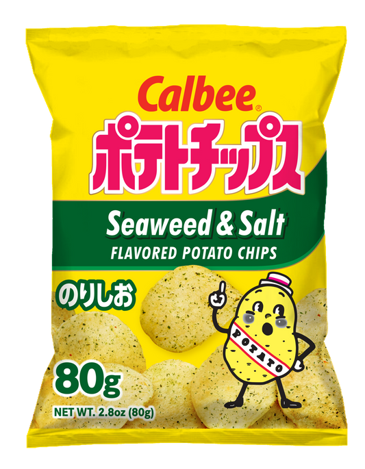 Calbee Potato Chips Seaweed & Salt Front package