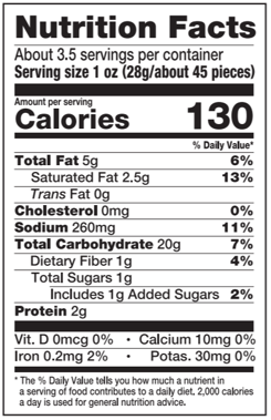 Calbee Shrimp Chips Hot Garlic NutritionFacts