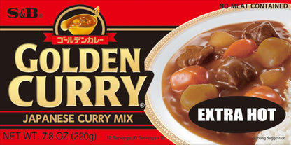 S&B Golden Curry Mix Extra Hot Front Package