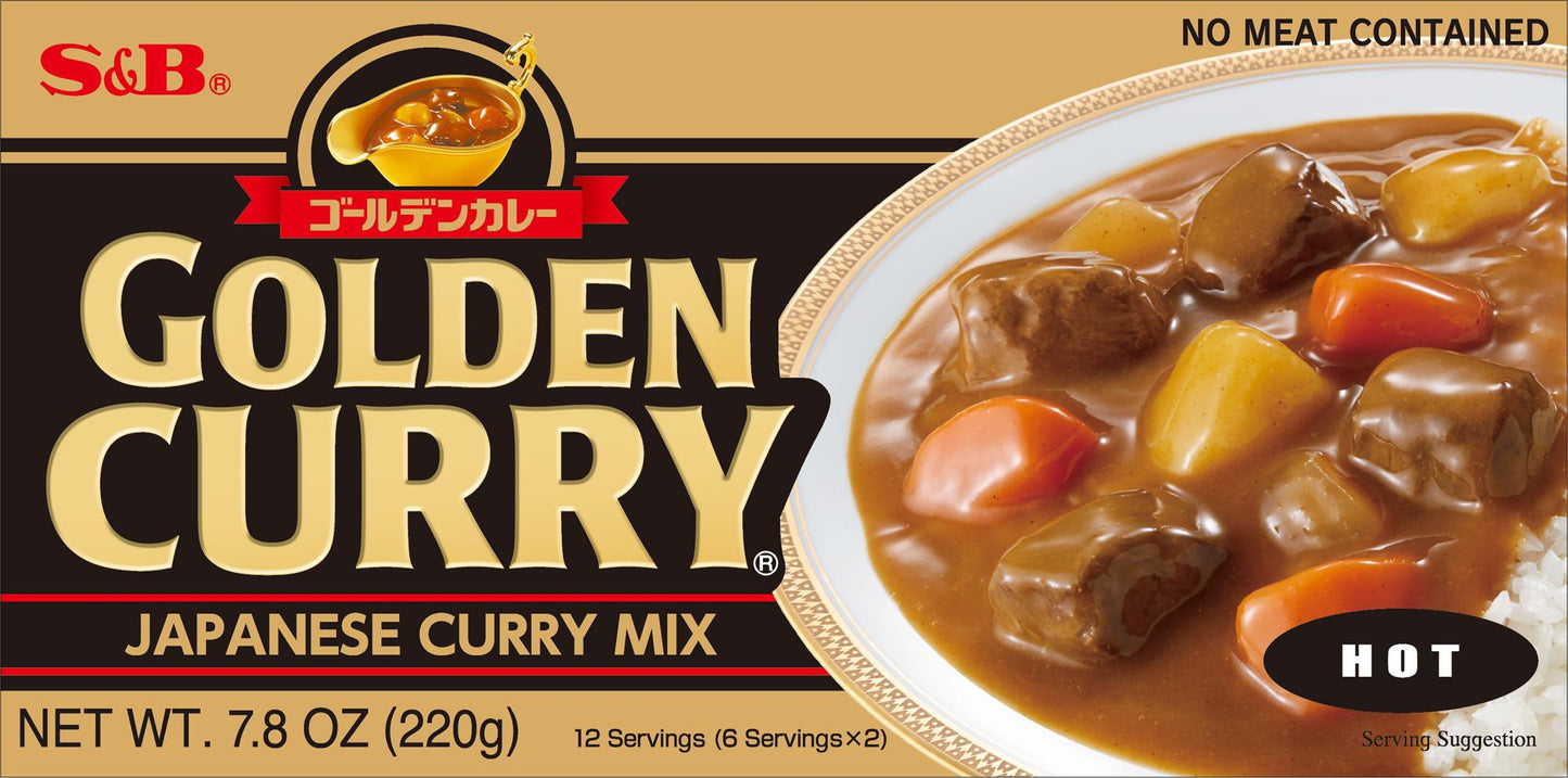 S&B Golden Curry Japanese Curry Mix Hot Front Package