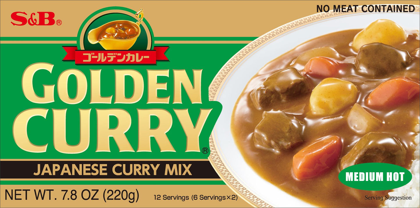 SB Golden Curry Japanese Curry Mix Medium Hot Front package