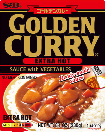 S&B Golden Curry Sauce Extra Hot Front Package