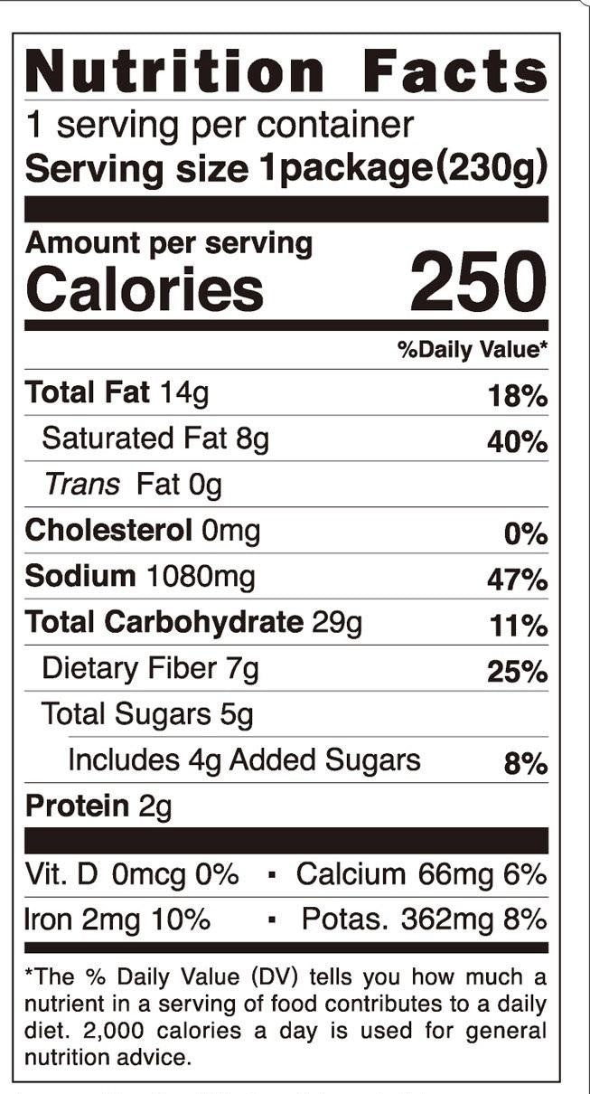 S&B Golden Curry Sauce Extra Hot Nutrition Facts

