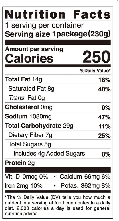 S&B Golden Curry Sauce Extra Hot Nutrition Facts
