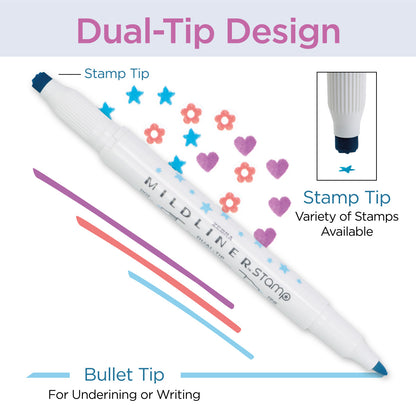 Mildliner DualTip Stamp Marker Arrow Apricot