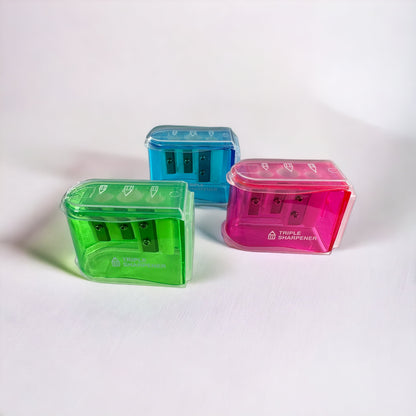 Triple Way Pencil Sharpener (12 pack)