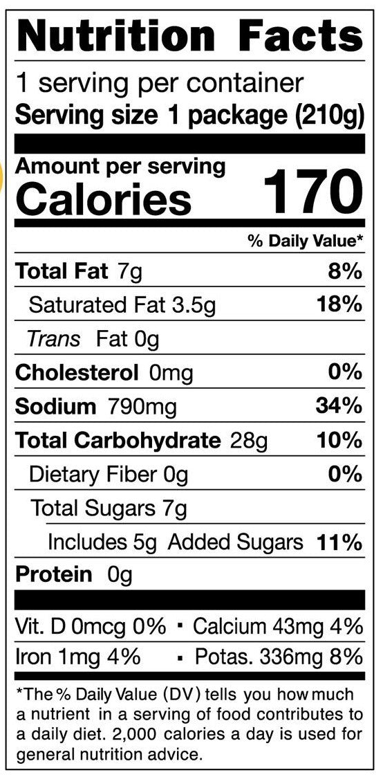 S&B Curry Sauce with Vegetable Hot Nutrition Facts