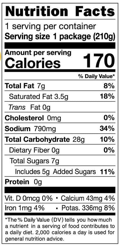 S&B Curry Sauce with Vegetable Hot Nutrition Facts
