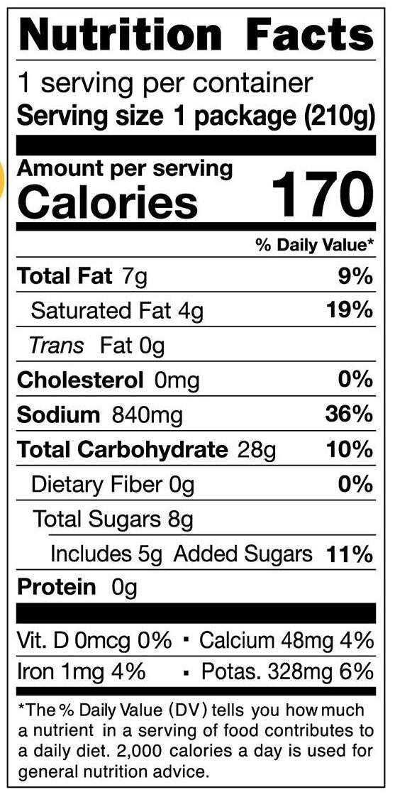 S&B Curry Sauce with Vegetables Medium Hot Nutrition Facts
